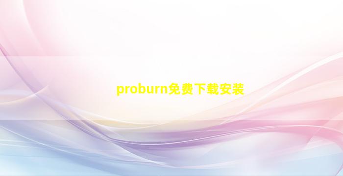 proburn免费下载安装